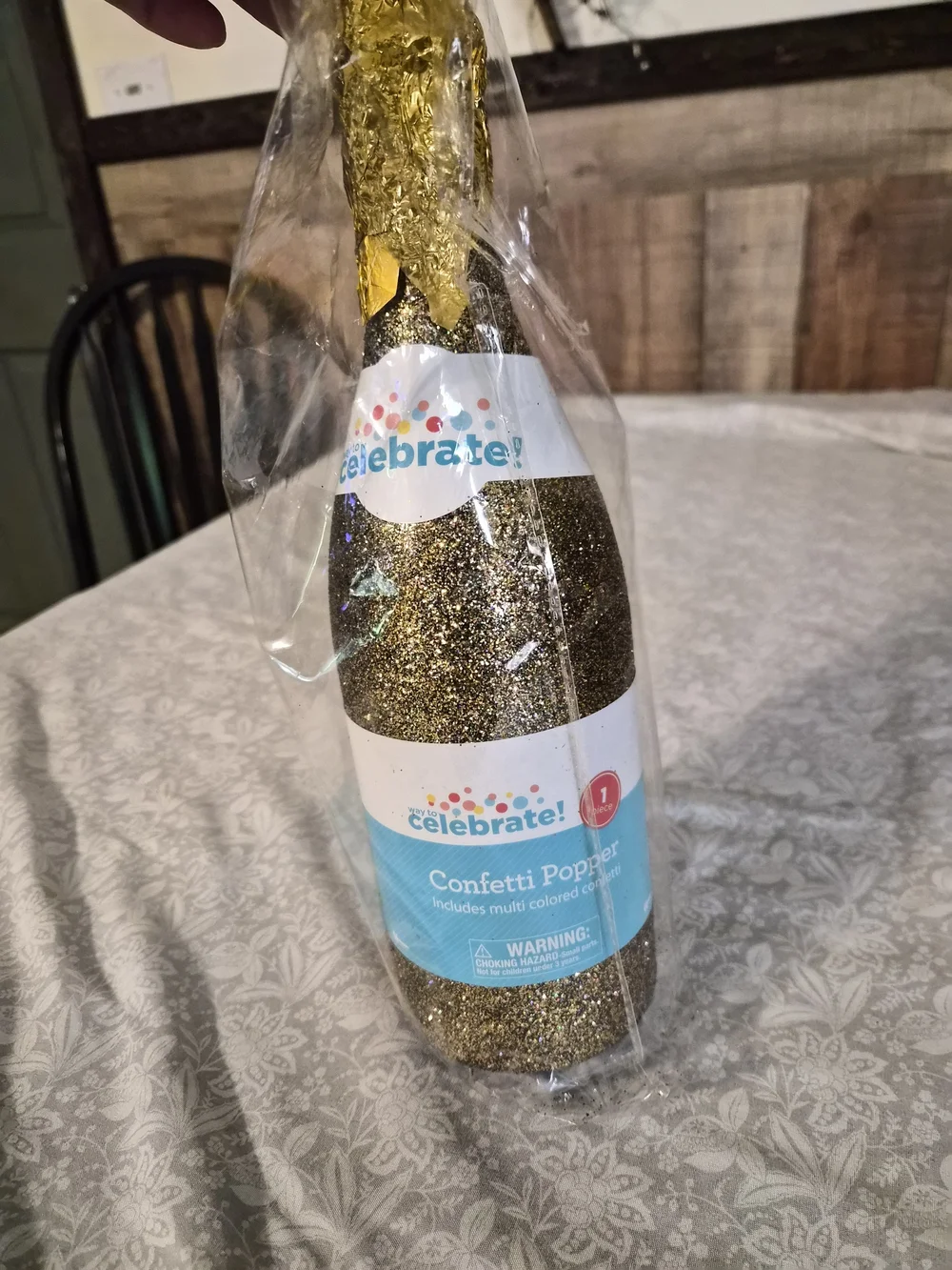 Gold Glitter Confetti Popper Bottle